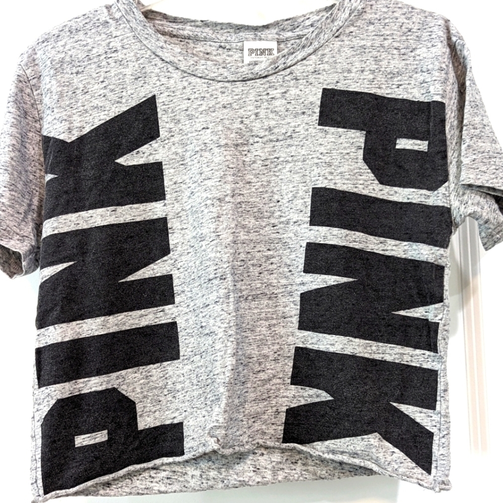 Victoria's Secret Pink crop grey and black